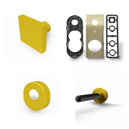 Kit Ricambio Maniglieria Porta Blindata ATRA-DIERRE - Mostrina E Pomolo In Alluminio Cromo - Foto 7